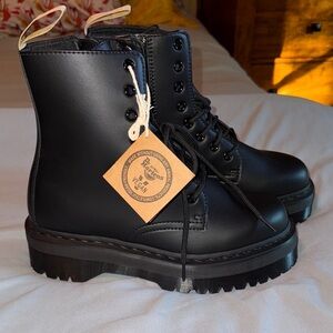 NWT Black Jadon II Mono VEGAN Dr. Martens, Women’s US Size 9, EU 41
